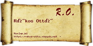 Rákos Ottó névjegykártya